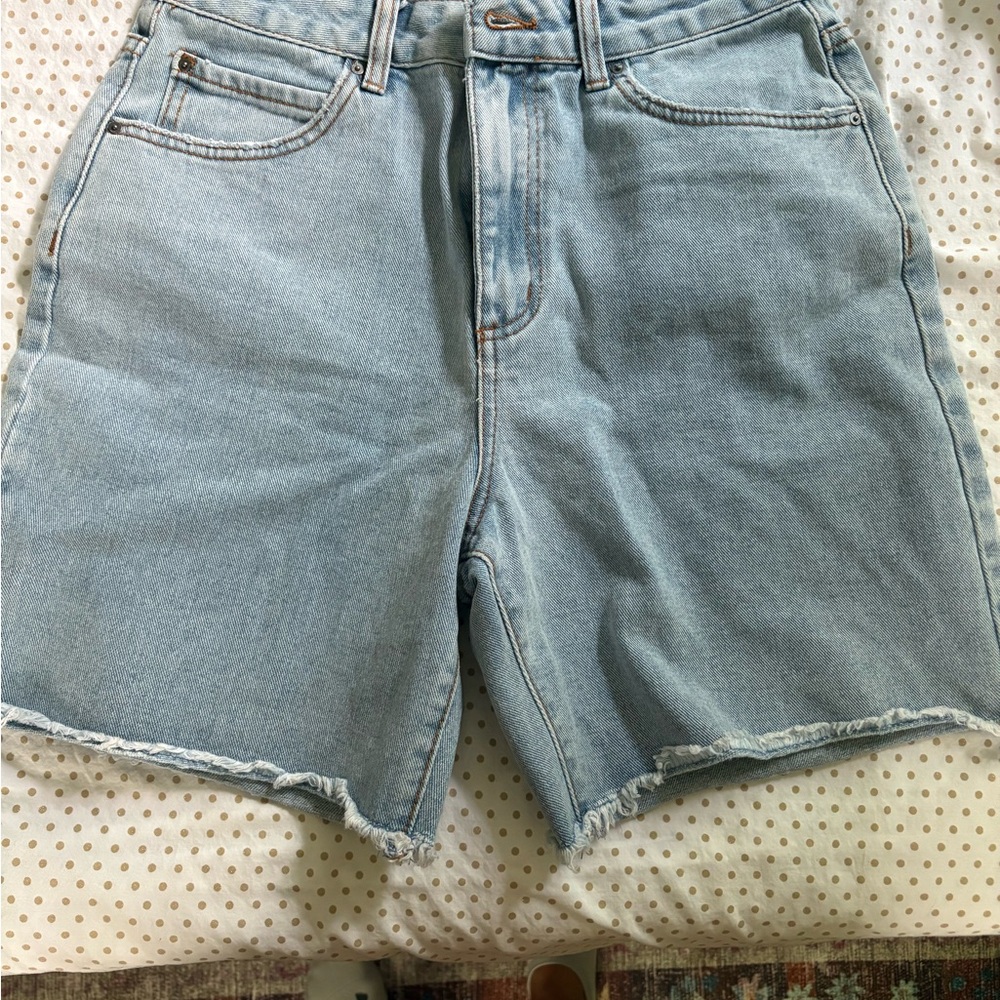 Billabong Blue Jean Shorts with Frayed Hem